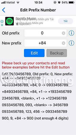 Cách chuyển danh bạ từ 11 số sang 10 số cho Iphone